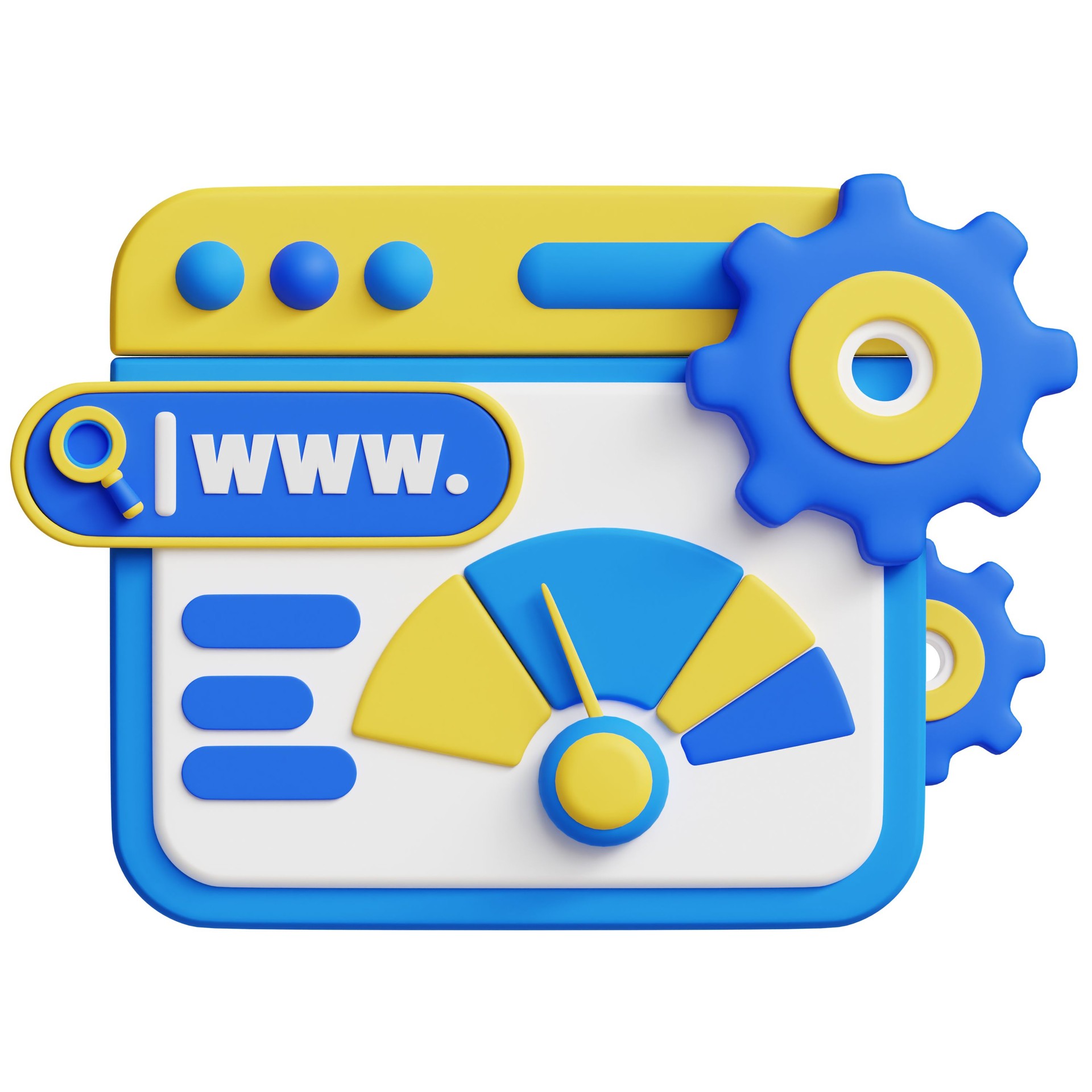 Fast Browsing 3d icon illustration.